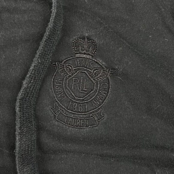 Lauren Ralph Lauren Womens Hooded Button Up Jacket Black Size LARGE Cotton - Picture 3 of 7